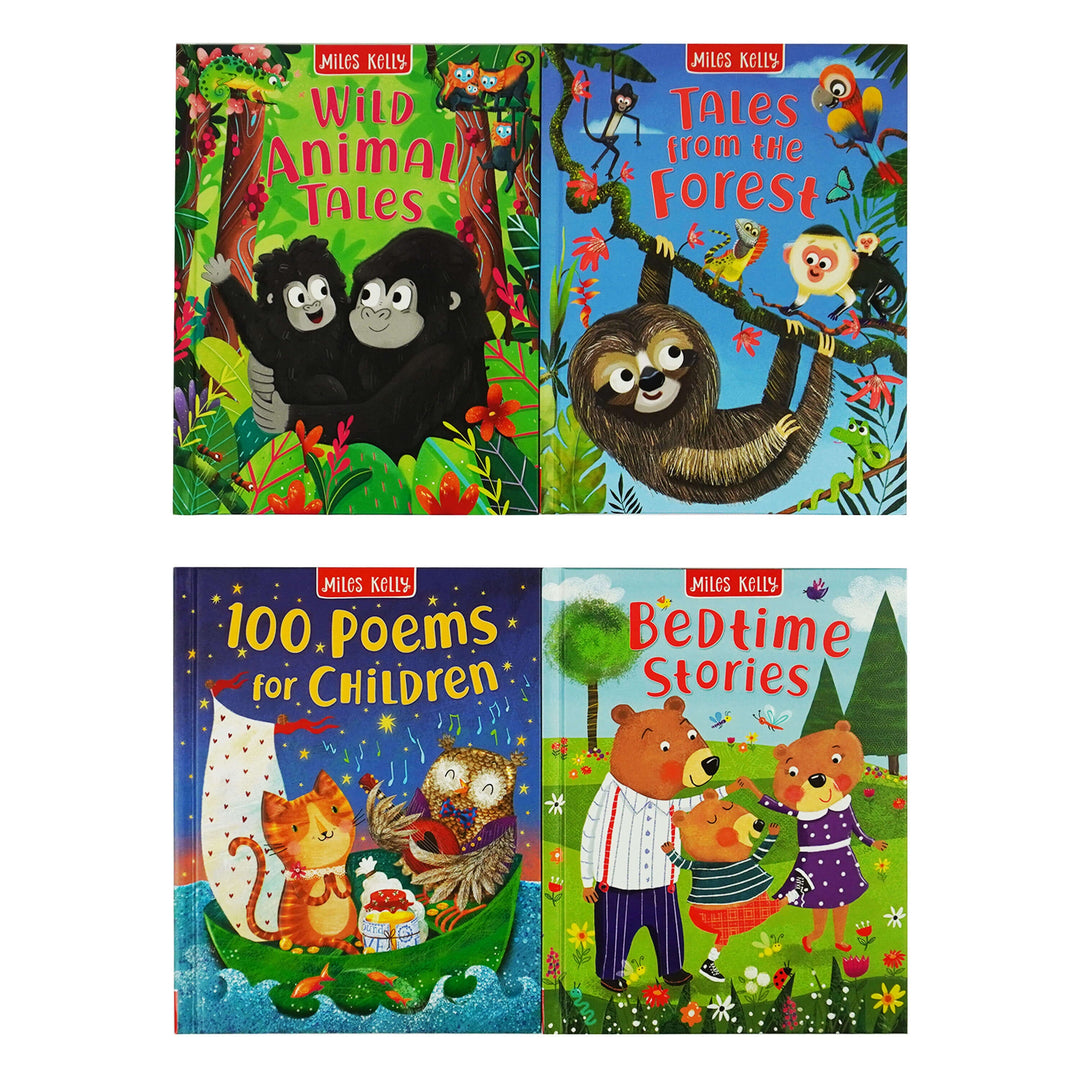 Childrens Stories and Poems Collection Slipcase by Miles Kelly 4 Books Box Set - Ages 5+ - Hardback