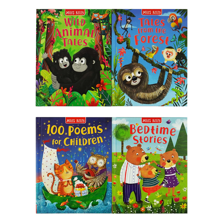 Childrens Stories and Poems Collection Slipcase by Miles Kelly 4 Books Box Set - Ages 5+ - Hardback