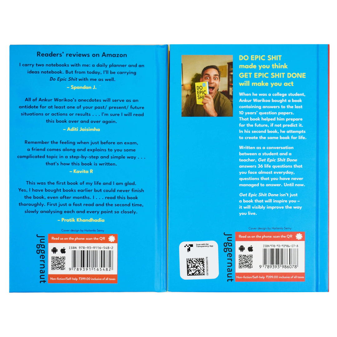 Ankur Warikoo Collection 2 Books Set (Get Epic Shit Done, Do Epic Shit) - Non Fiction - Hardback