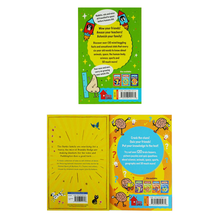 Amazing Facts Every Kid Needs to Know for 6 Year Olds Children's 3 Books Collection Set - Paperback