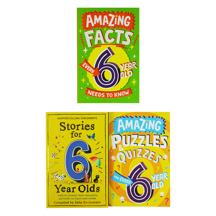 Amazing Facts Every Kid Needs to Know for 6 Year Olds Children's 3 Books Collection Set - Paperback