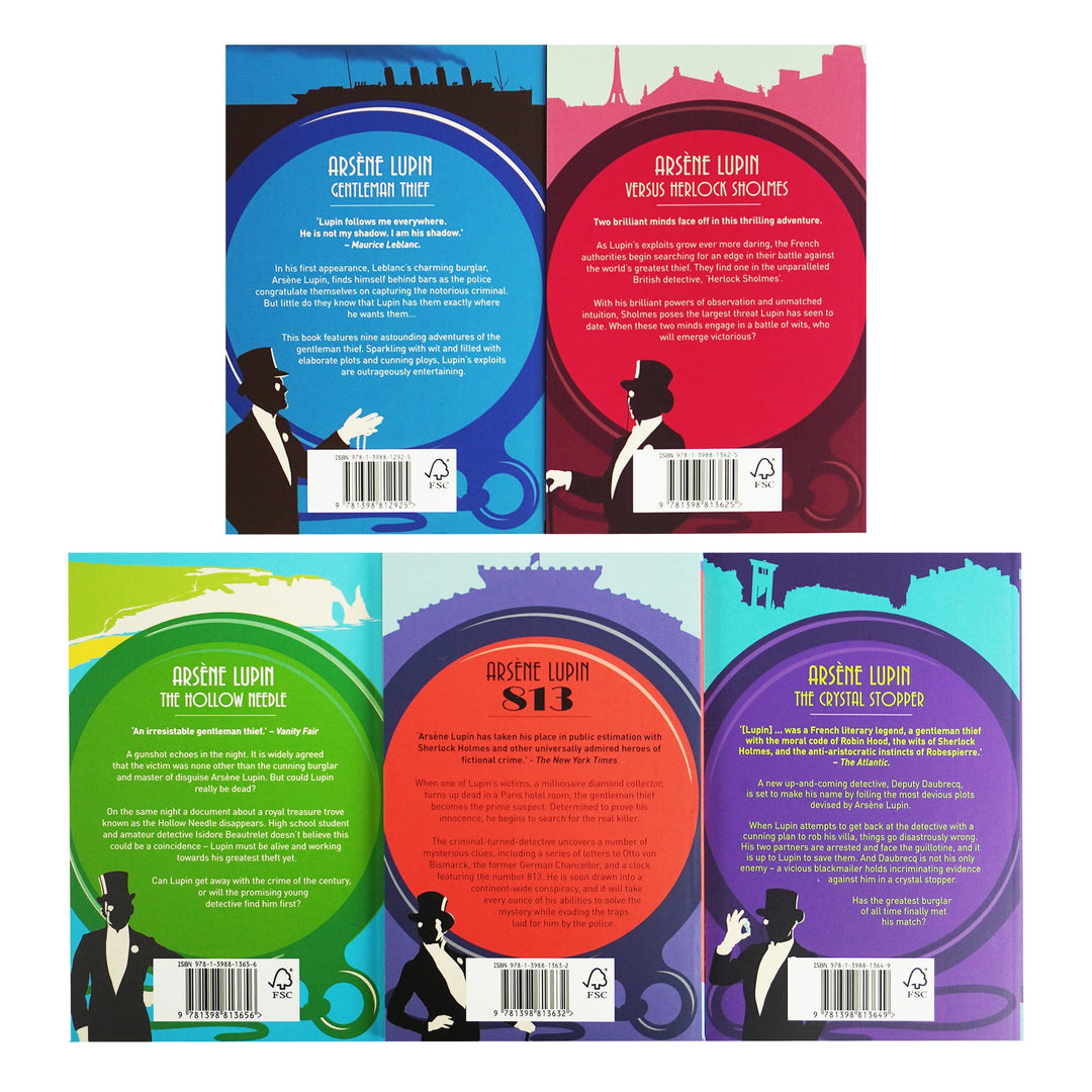 The Arsène Lupin Collection by Maurice Leblanc 5 Books Box Set - Fiction - Paperback