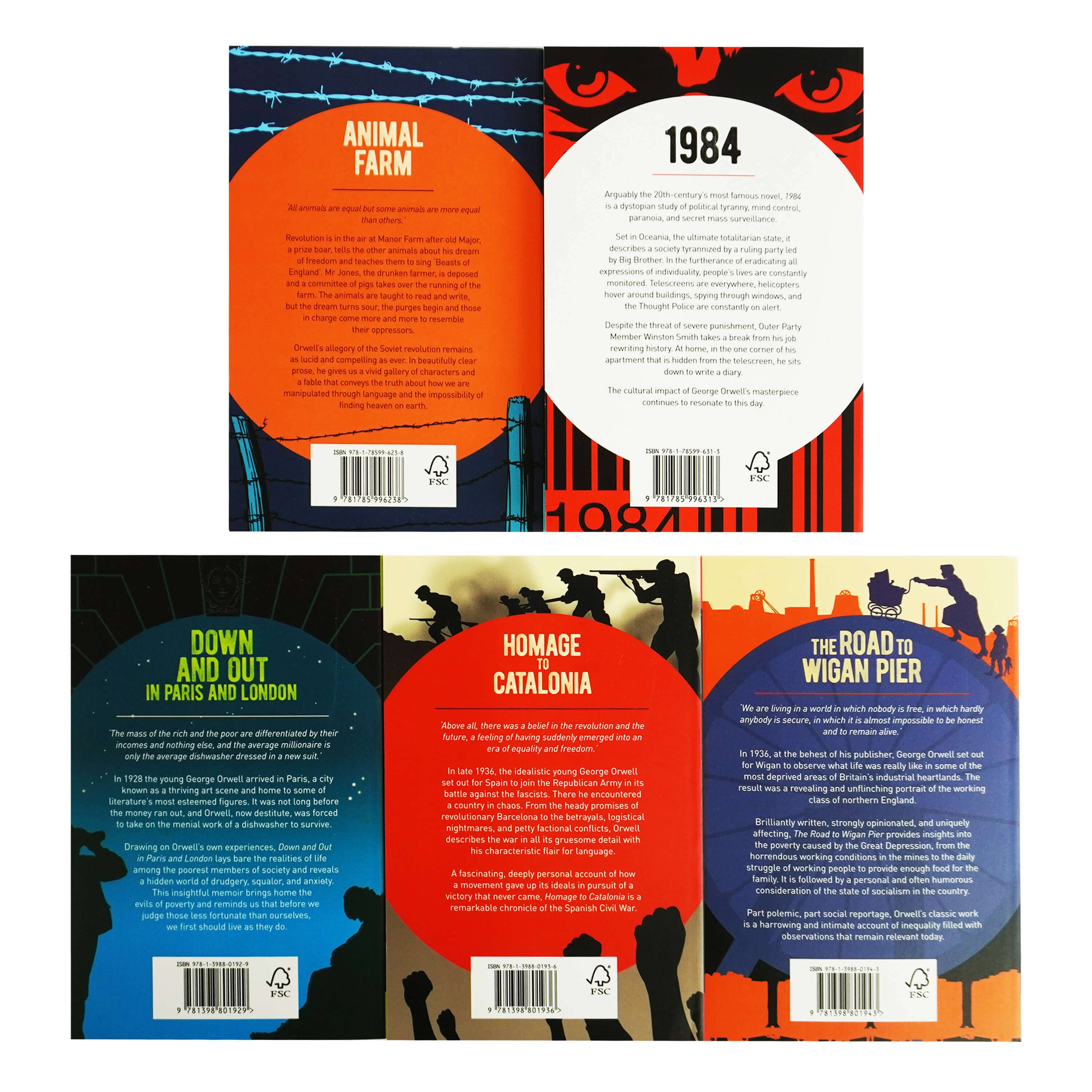 The Classic George Orwell Collection 5 Books Box Set - Fiction