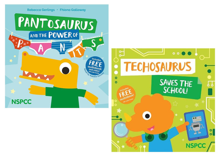 Pantosaurus and the Power of Pants & Techosaurus Saves the School!: 2 Picture Books Collection Set - Ages 3-5 - Paperback