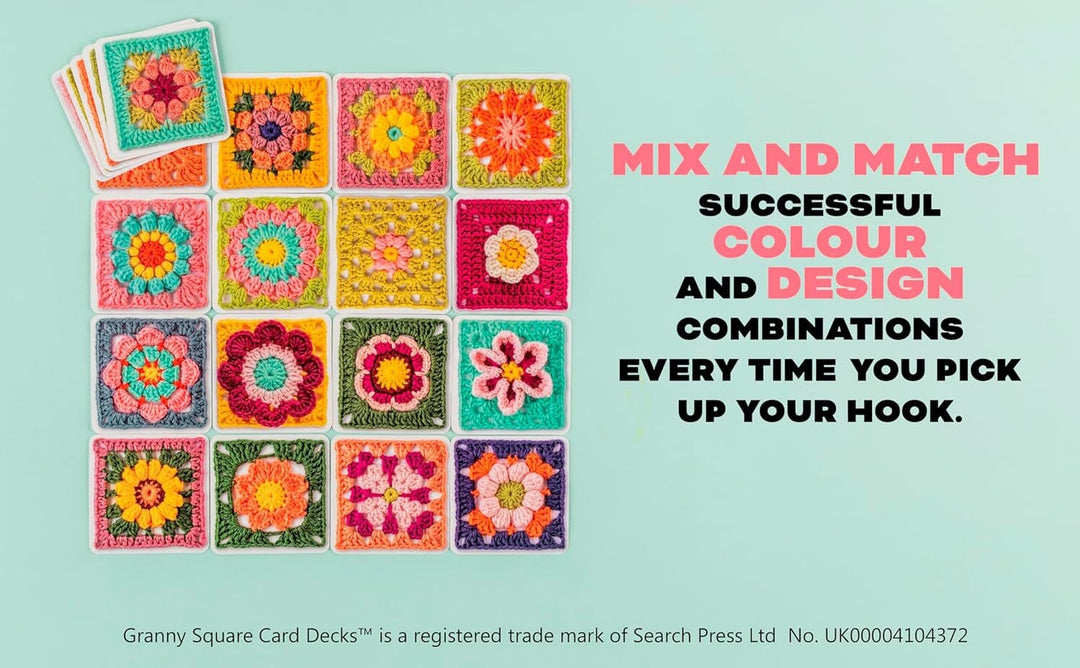 The Granny Square Flowers Card Deck: 50 Mix and Match Designs by Claire Montgomerie - Non Fiction - Hardback