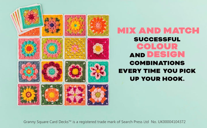 The Granny Square Flowers Card Deck: 50 Mix and Match Designs by Claire Montgomerie - Non Fiction - Hardback