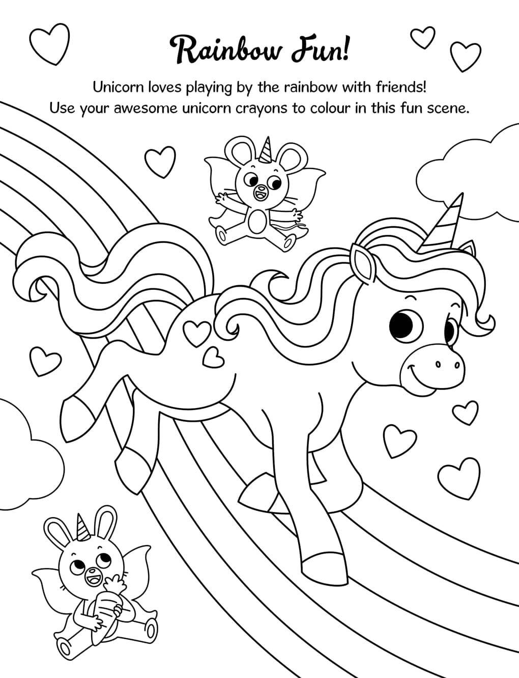 Super Cute Unicorns Colouring Book With 16 Stackable Unicorn Crayons! - Ages 3-6 - Paperback