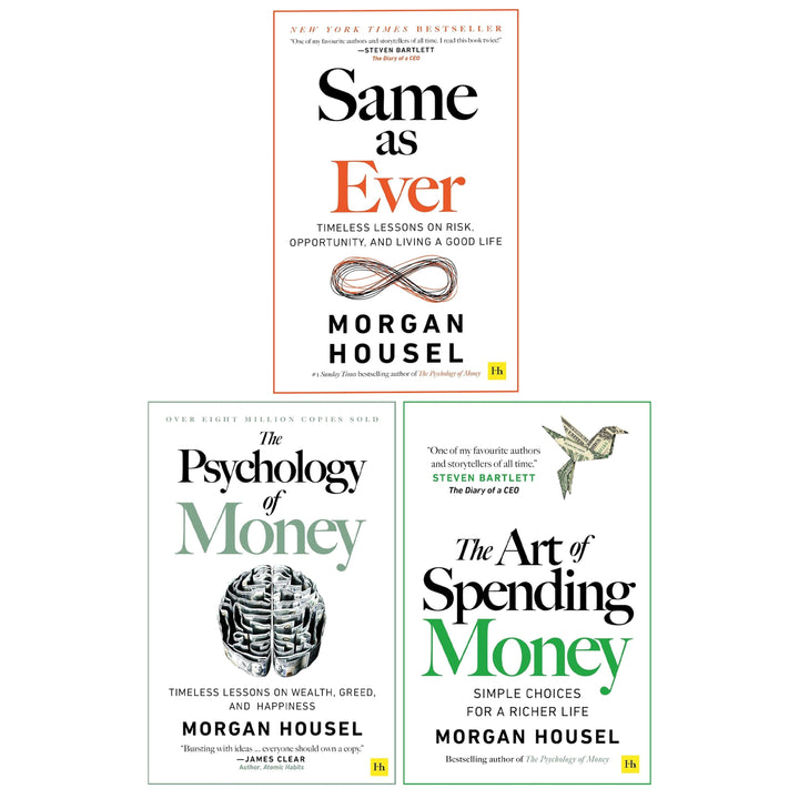 The Psychology Of Money, The Art of Spending Money & Same as Ever by Morgan Housel 3 Books Collection Set - Non Fiction - Paperback