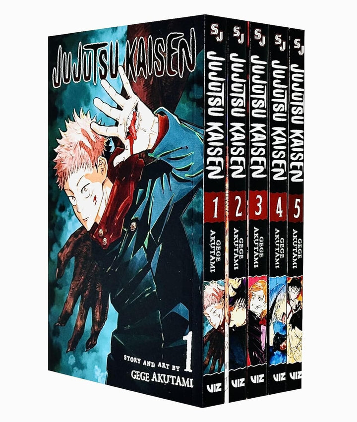 Jujutsu Kaisen by Gege Akutami: Volume 1-5 Collection 5 Books Manga Set - Ages 13-17 - Paperback