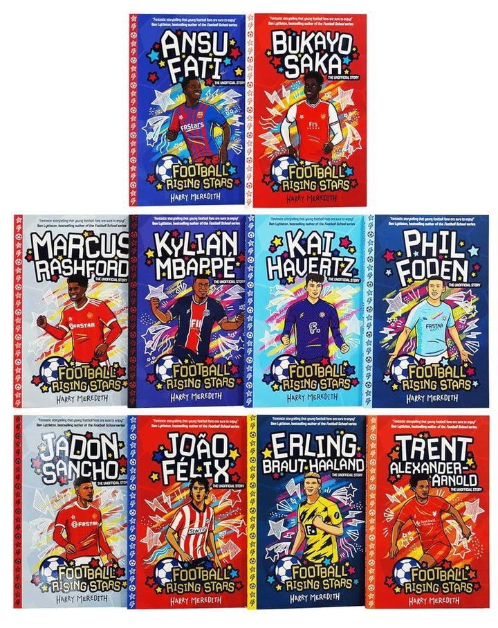 Football Rising Stars by Harry Meredith 10 Books Collection Box Set - Ages 7-9 - Paperback