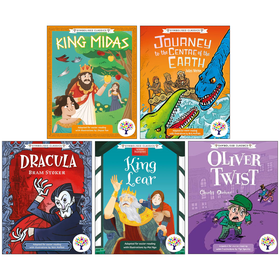Symbolised Classics Reading Library: The Starter Collection (Volume 2) 5 Books Box Set - Ages 5+ - Paperback