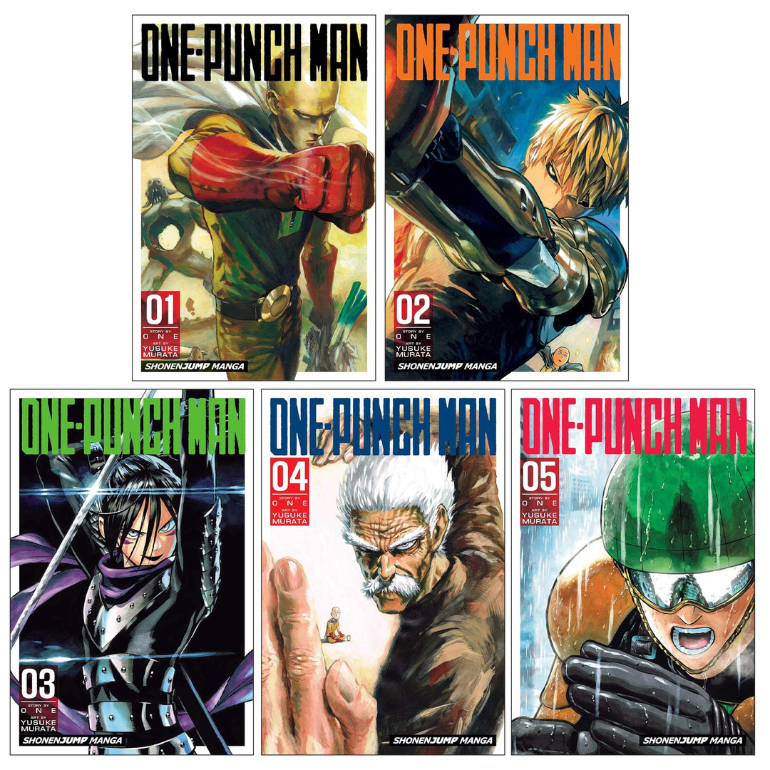 One-Punch Man Series (Vol 1-5) by ONE & Yusuke Murata 5 Books Collection Set - Manga - Paperback