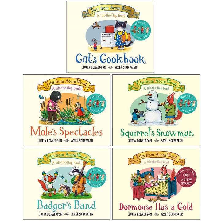 Tales From Acorn Wood by Julia Donaldson Illustrated 5 Books Collection Set (A Lift-the-flap Story) - Ages 2-5 - Board Book