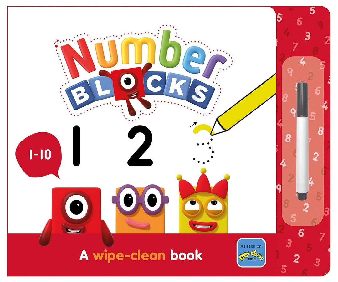 Numberblocks 1-10: A Wipe-Clean Book and Pen - Learn to Write Numbers - Ages 3-6 - Board Book