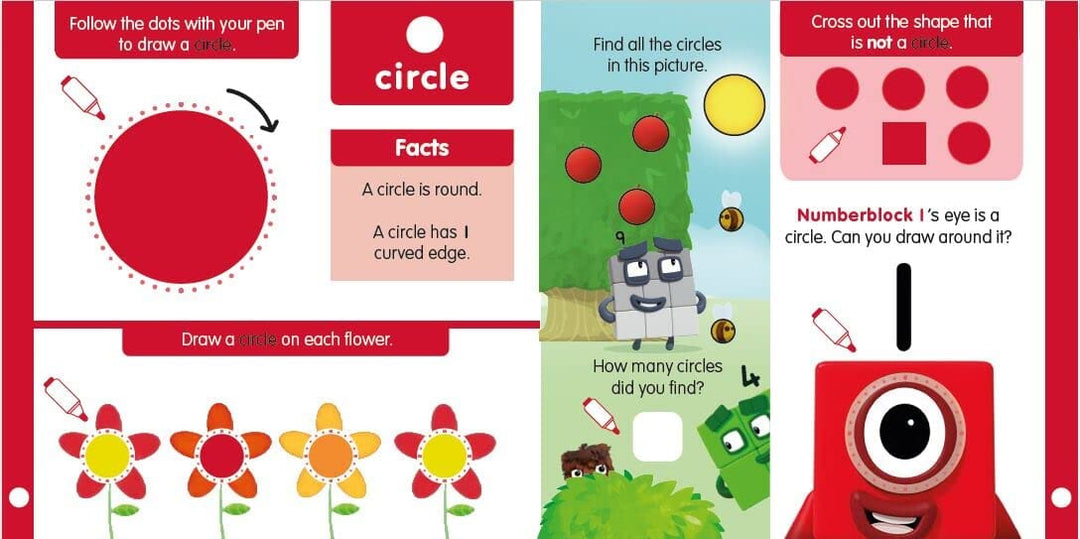 Numberblocks Shapes: A Wipe-Clean Book - Ages 3-6 - Board Book