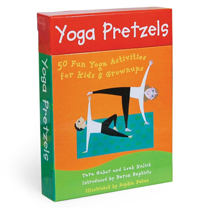 Yoga Pretzels: 50 Fun Yoga Activities for Kids and Grownups by Tara Guber & Leah Kalish - Ages 4+ - Yoga Cards