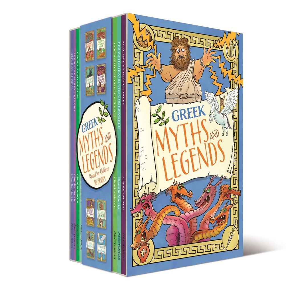 Greek Myths and Legends by Claudia Martin 16 Books Collection Box