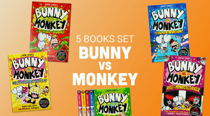 Bunny vs Monkey By Jamie Smart 6 Books Collection Set - Ages 7-9 - Paperback 7-9 David Fickling Books