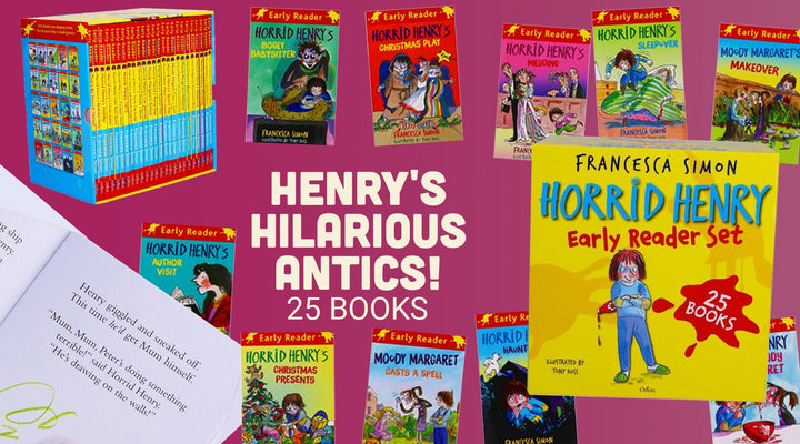 Horrid Henry Early Readers 25 Books Children Collection Box Set By Francesca Simon- Ages 7-9 - Paperback 7-9 Orion Children's Books