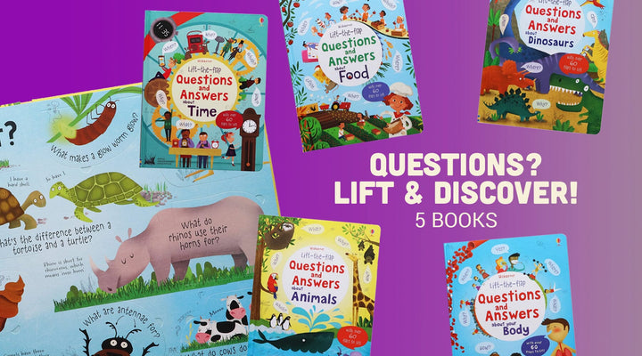 Lift-the-flap Questions and Answers by Katie Daynes 5 Books Box Set - Ages 0-5 - Hardback 0-5 Usborne Publishing Ltd