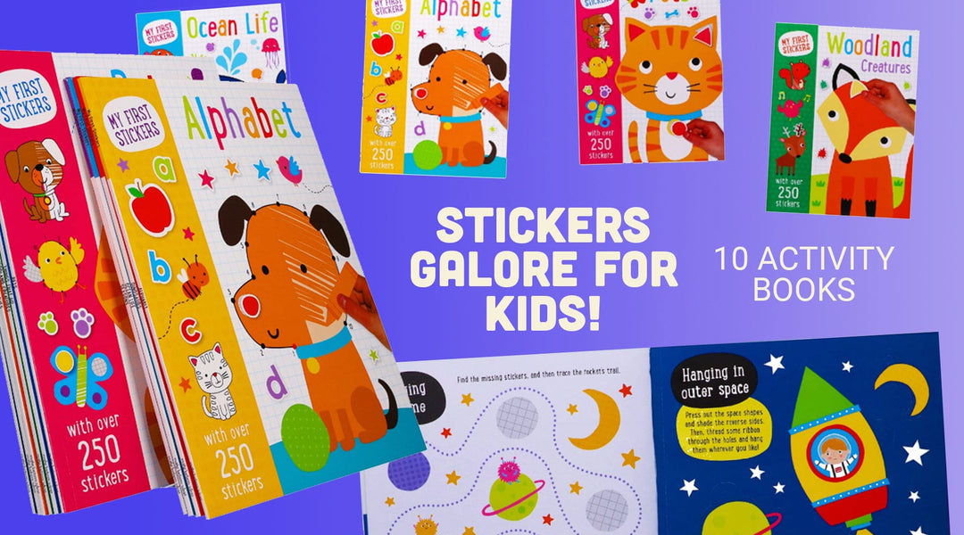 My First Stickers 10 Activity Books Collection with Over 250 stickers - Age 3-5- Paperback 0-5 Make Believe Ideas