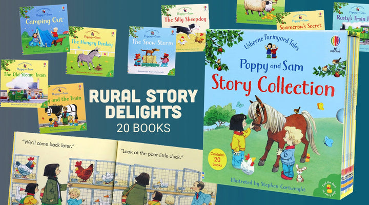 Usborne Farmyard Tales Poppy and Sam Story Collection 20 Books Set By Stephen Cartwright - Ages 2-6 - Paperback 0-5 Usborne Publishing Ltd