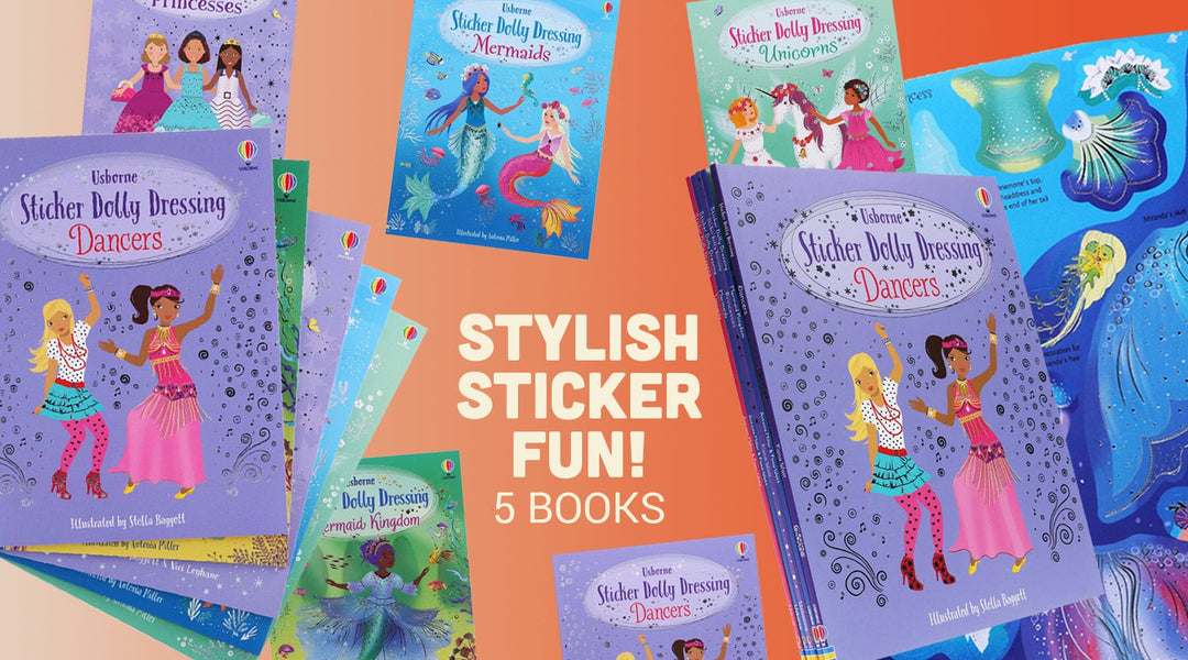 Usborne Sticker Dolly Dressing By Fiona Watt 5 Books Collection Set - Ages 3-8 - Paperback