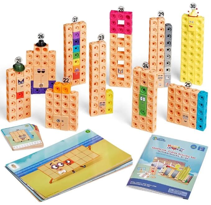 MathLink Cubes Numberblocks 21-30 Activity Set by Learning Resources - Ages 3+ - Educational Toy