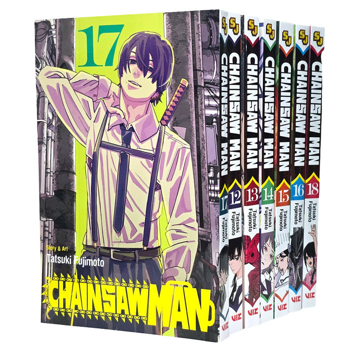 Chainsaw Man Volume 12-18 by Tatsuki Fujimoto: 7 Books Collection Set - Manga - Paperback