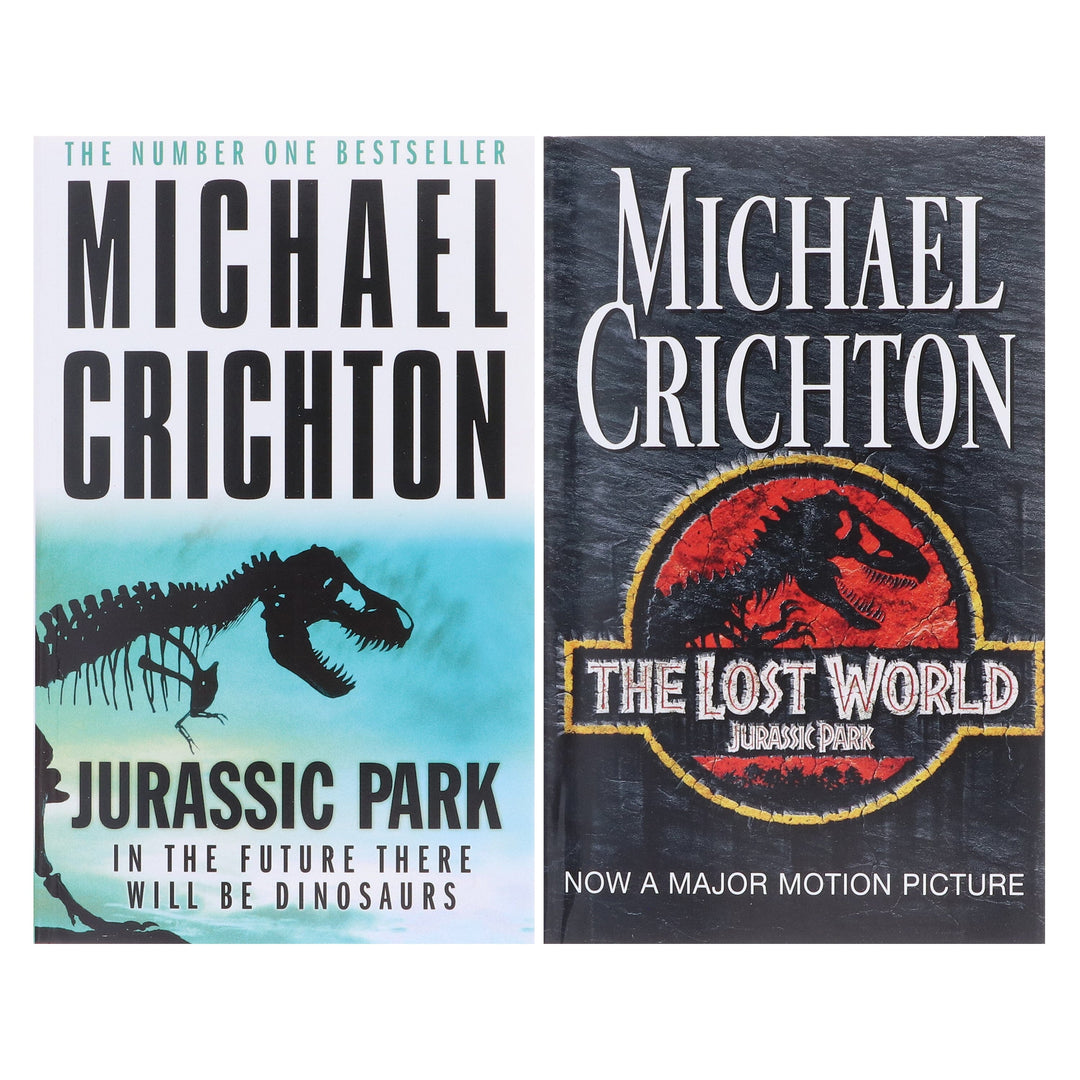 Jurassic Park & The Lost World by Michael Crichton: 2 Books Collection Set - Fiction - Paperback