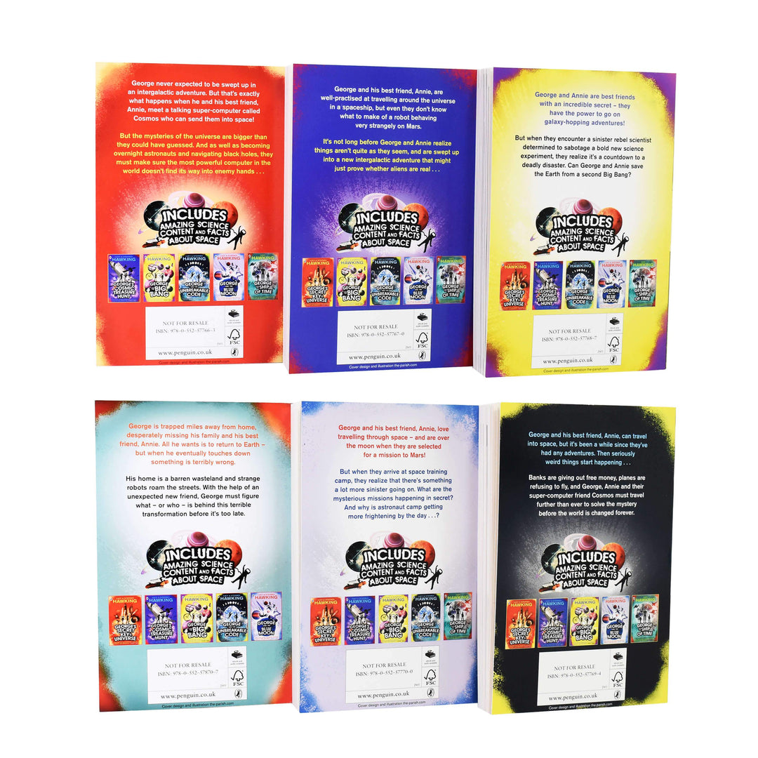 Georges Secret Key to the Universe Series 6 Book Collection - Ages 9-14 - Paperback - Lucy and Stephen Hawking 9-14 Corgi Books