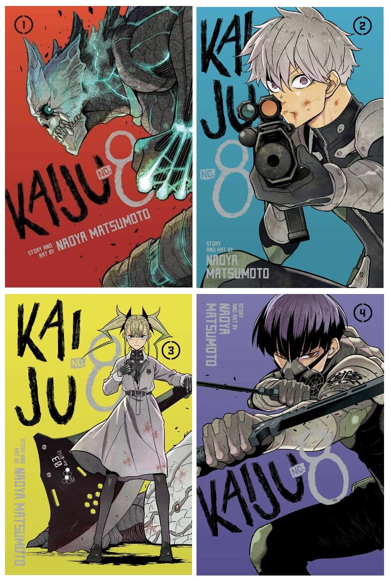 Kaiju No. 8 Series (Vol. 1-4) by Naoya Matsumoto 4 Books Collection Set - Manga - Paperback