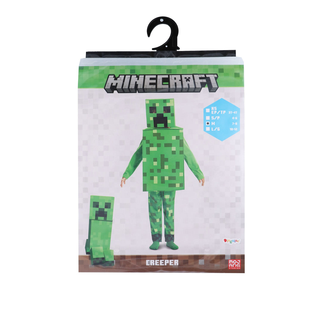 Disguise Minecraft Creeper Costume for Kids, Official Minecraft Product, Pixel Detailing, Includes Creeper Block Body and Creeper Headpiece
