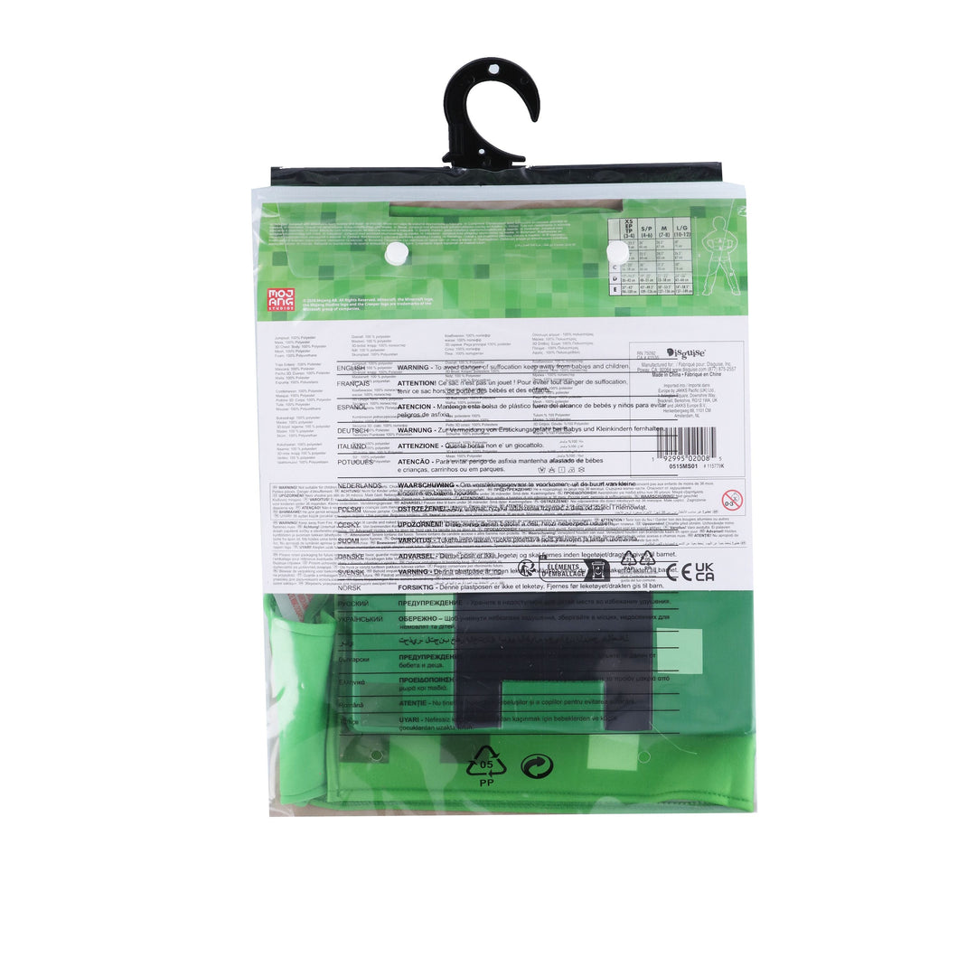 Disguise Minecraft Creeper Costume for Kids, Official Minecraft Product, Pixel Detailing, Includes Creeper Block Body and Creeper Headpiece