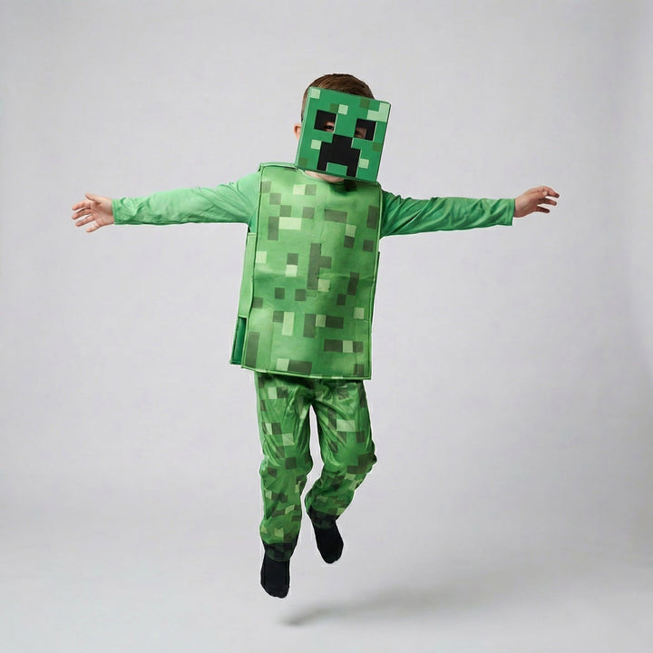 Disguise Minecraft Creeper Costume for Kids, Official Minecraft Product, Pixel Detailing, Includes Creeper Block Body and Creeper Headpiece