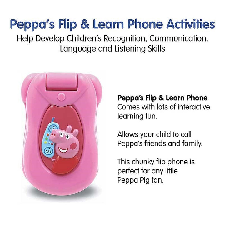 Peppa Pig Flip & Learn Phone - 18 Months+ - Educational Toy