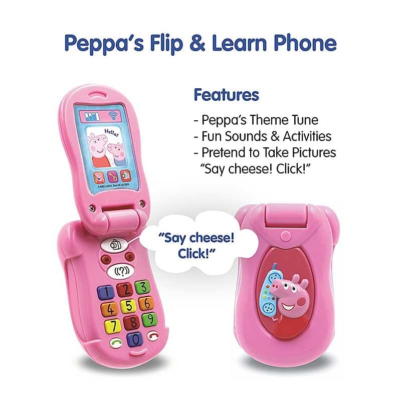 Peppa Pig Flip & Learn Phone - 18 Months+ - Educational Toy