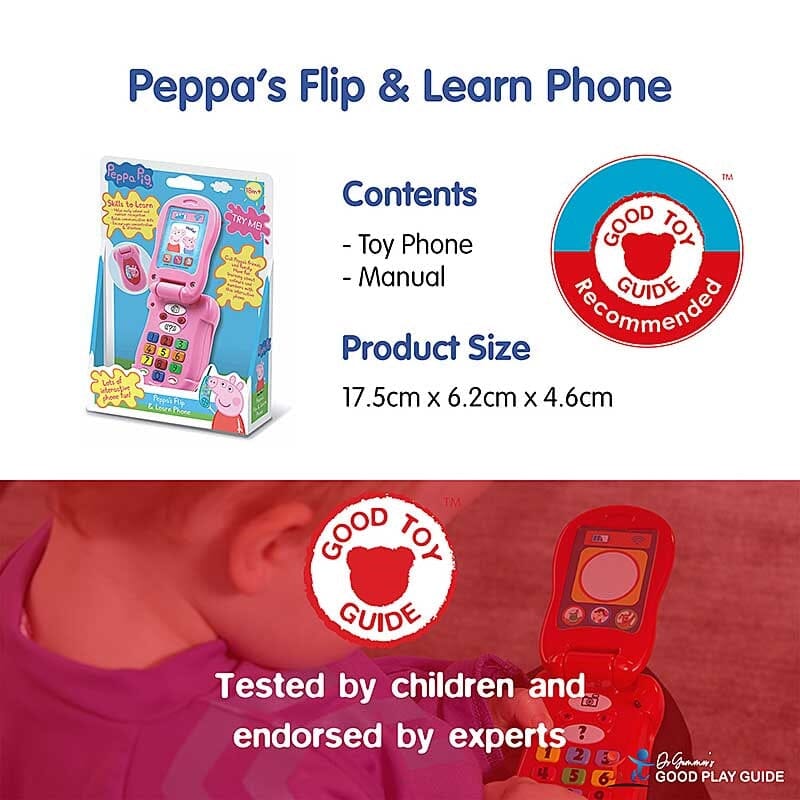 Peppa Pig Flip & Learn Phone - 18 Months+ - Educational Toy