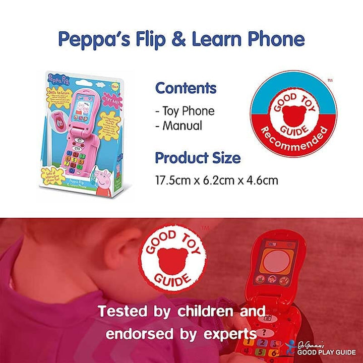 Peppa Pig Flip & Learn Phone - 18 Months+ - Educational Toy