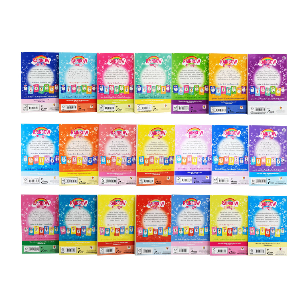 Rainbow Magic The Magical Adventure Collection 21 Books Set Including 3 Series by Daisy Meadows - Ages 6+ - Paperback