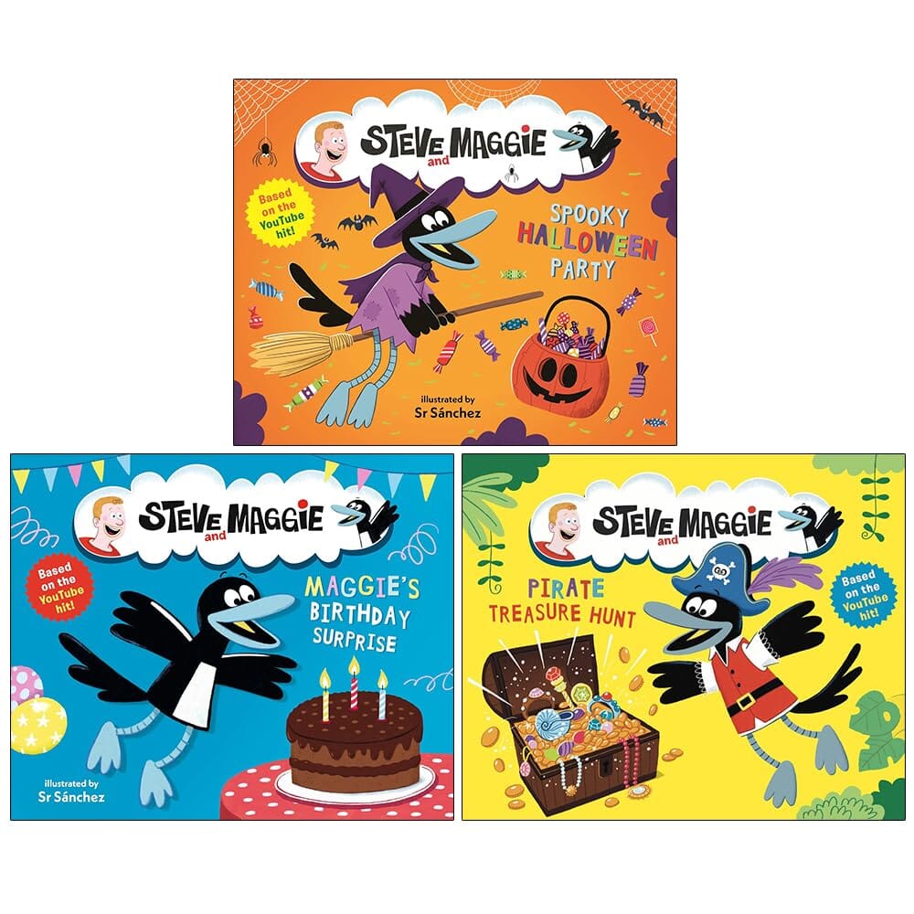 Steve and Maggie Collection Illustrated 3 Picture Books Set - Ages 3-7 - Paperback