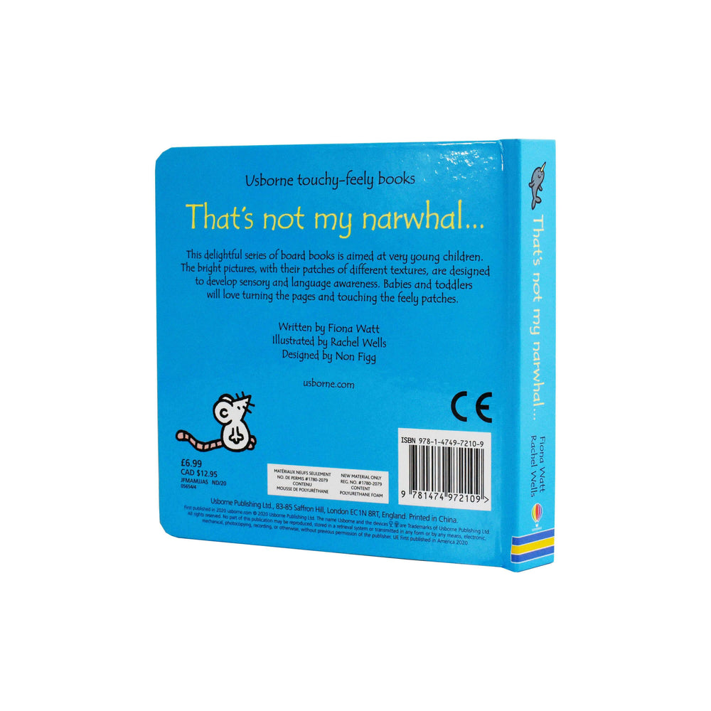 Thats Not My Touchy-feely Narwhal Board Book by Fiona Watt– Age 0-5 0-5 Usborne