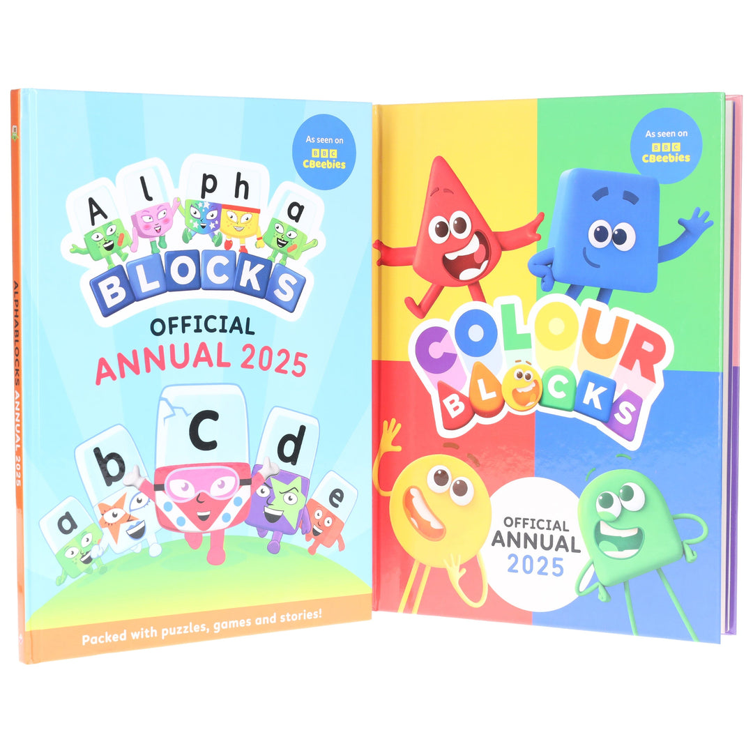 Alphablocks & Colourblocks Annual 2025 By Sweet Cherry Publishing: 2 Books Collection Set - Ages 3-5 - Hardback