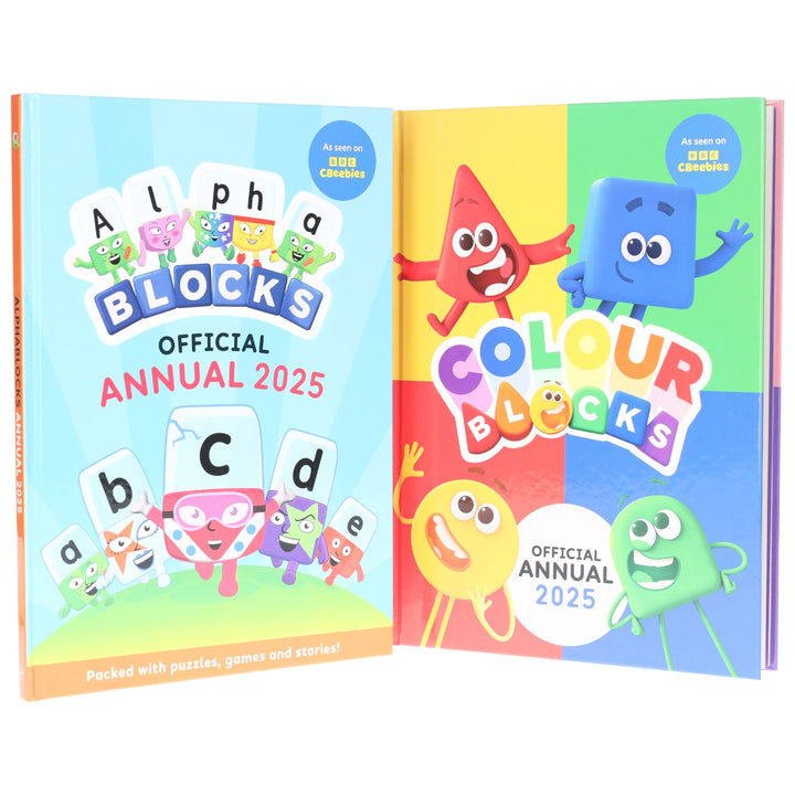 Alphablocks & Colourblocks Annual 2025 By Sweet Cherry Publishing: 2 Books Collection Set - Ages 3-5 - Hardback