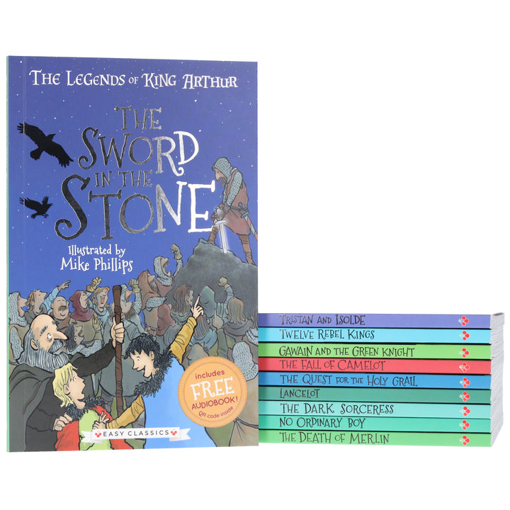The Legends Of King Arthur Easy Classic 10 Books Box Set By Tracey Mayhew - Ages 7-9 - Paperback