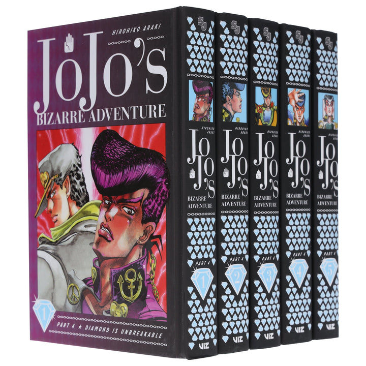 JoJo’s Bizarre Adventure: Part 4 - Diamond Is Unbreakable (Vol. 1-5) by Hirohiko Araki 5 Books Collection Set - Fiction - Hardback