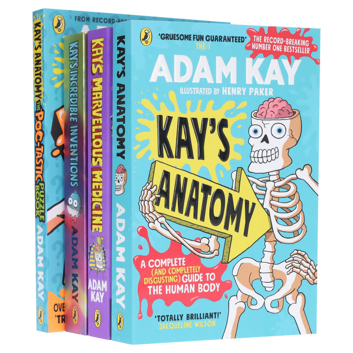 Adam Kay's Incredible Inventions, Marvellous Medicine, Anatomy & The Poo-Tastic Puzzle Book: 4 Books Collection Set - Ages 7+ - Paperback