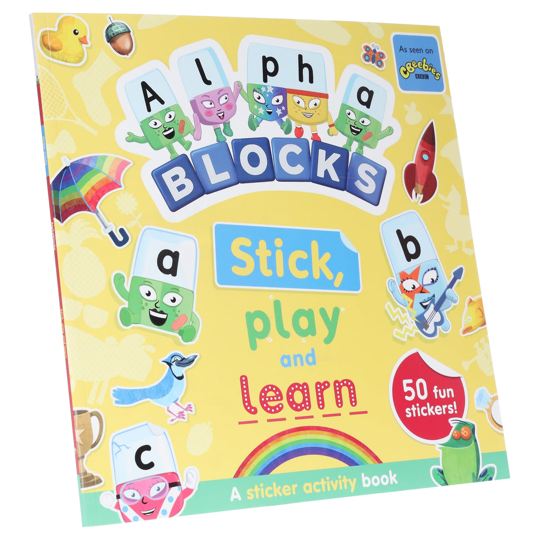 Alphablocks Stick, Play and Learn: A Sticker Activity Book by Sweet Cherry Publishing - Ages 3-6 - Paperback