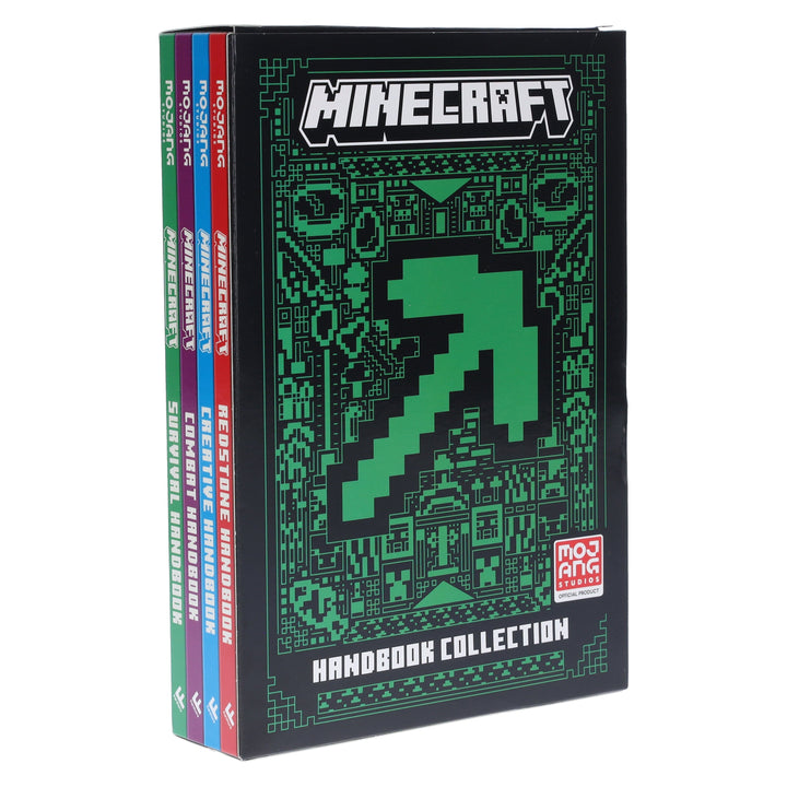 Minecraft Handbook Collection by Mojang AB 4 Books Set With Minecraft Creeper Costume for Kids