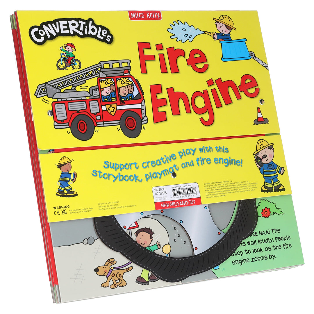 Convertible Fire Engine – Great Value Sit In Fire Engine, Interactive Playmat & Fun Storybook By Amy Johnson - Ages 2+ - Board Book